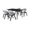 Armen Living Westmont and Talulah Gray and Black 5 Piece Dining Set SETWEDI5TAGRBL - alternate 1